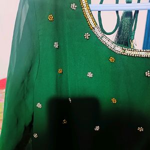 Pretty Green Anarkali Kurta