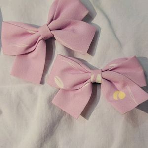 Cute Korean Pastel Purple Bow Clips
