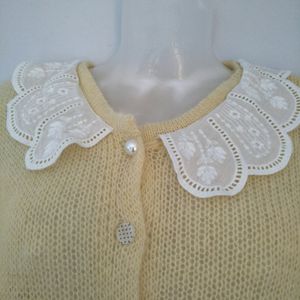 Yellow Knitted Cardigan