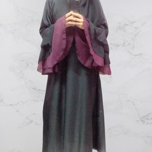 Black Frill Abaya