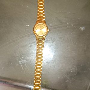 Golden Wrist Watch