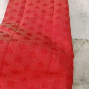 Brick Red and Golden two toned banarasi Silk Saree