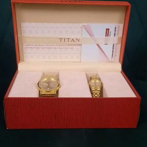 TITAN COUPLE WATCH SET