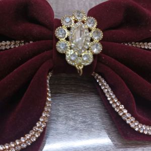 Brand New Imported Korean Velvet Hair Bow Clip