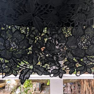 Korean Black Crochet Skirt