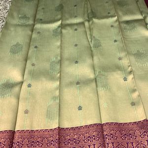 New Wedding Semi Silk Saree For Grabs