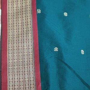 Art Silk Zari Work Pallu Jacquard Saree