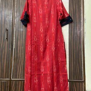 Red And Black Kurta