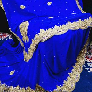 Blue Saree Party Wear