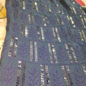 Royal Blue Chamki Kurti