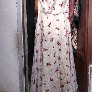 Embroidered Full Ghera Gown