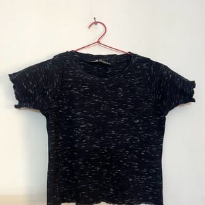 Zara Black Crop Top