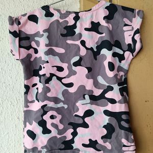 Camouflage Print Top