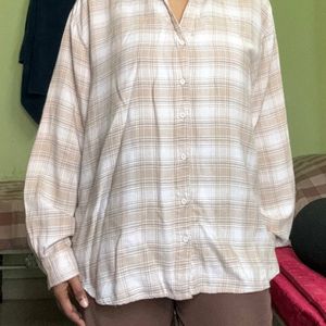 Brown Oversized Zudio Shirt