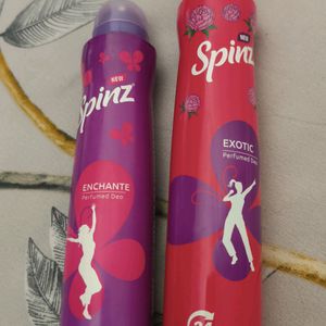 2 Bottles Of Spinz Perfumed Deo