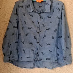 H&M Brand Navy Blue Color Shirt Full Sleeves