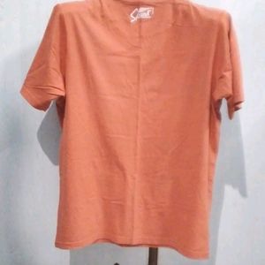 Orange Colour Men T-shirt