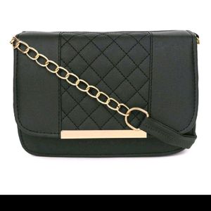 Black Sling Bag (with golden chain) @100