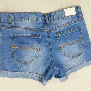 Ripped Blue Denim Shorts 🩵