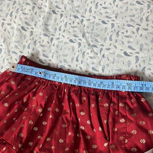 Red Lehenga Skirt