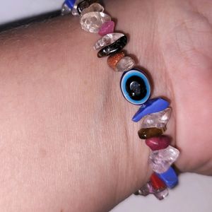 Evil Eye Chip Beads Bracelet