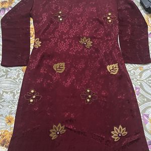 Maroon Kurta Set