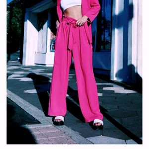 Hot Pink Casual Trouser Pant