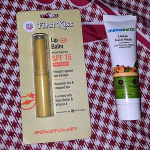 Mamaearth Ubtan Facemask And Myglamm Popxo Lipbalm