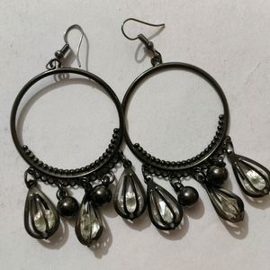 Mettalic Black Earrings