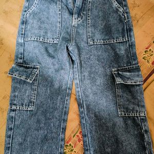 Unisex 27-28 Size Cargo Baggy Jeans