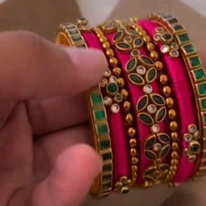 Handcrafted Silkthreadbangles Set