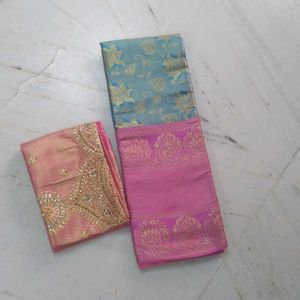 Kanchipuram Saree With Work Blouse