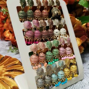 🆕🆕Jhumki Earrings Combo (Pack of 12)