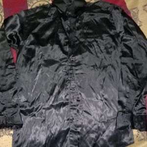 Black Satin Shirt