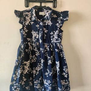 Navy Blue Frock For Girls