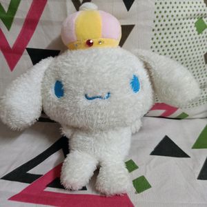 Cinnamoroll Fuzzy Plushie With Crown