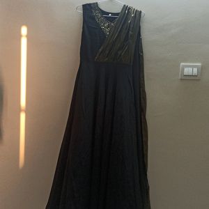 Maxi Dress For Party Wear Black