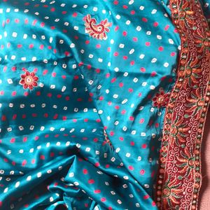 Peacock Colour Saree