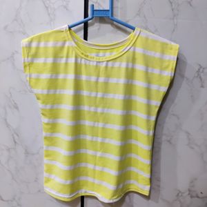 Yellow Top With White Straps