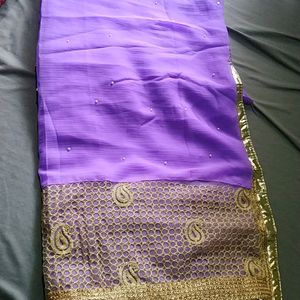 Lavender Saree