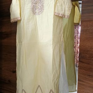 Golden Ethnic Suit Set For Festival