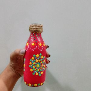 Doted Mandala Bottle Painted