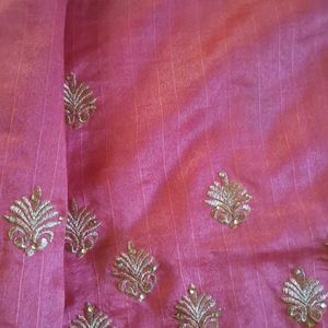 Saree With Golden Embroiderey