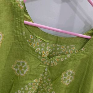 Light Green Kurti And Pant Set