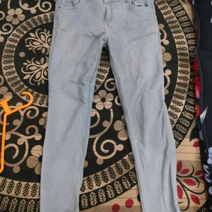 Grey Women Jeans 34 Inch