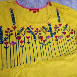 Yellow Ethnic Kurti