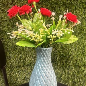 Artificial Flower With Stand Plastic Pot