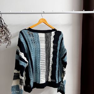 New Oversized Crochet Sweater