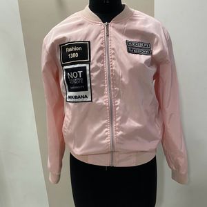 Y2K Pink Jacket With Patch Detail