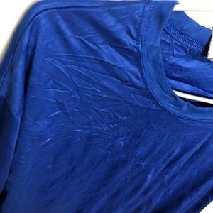 Hanes Cool Dri Blue Long Sleeve T Shirt